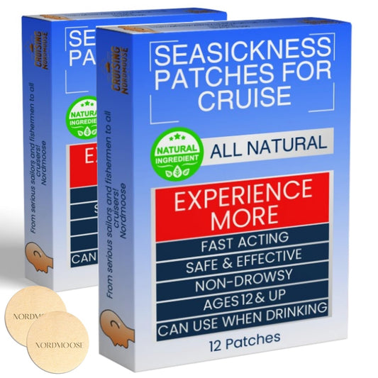 Sea Sickness Patches for Cruise - 2 Pack (24 Patches)