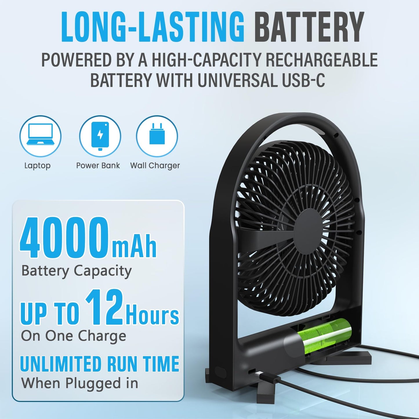 Magnetic Cruise Fan with Remote Control - Black