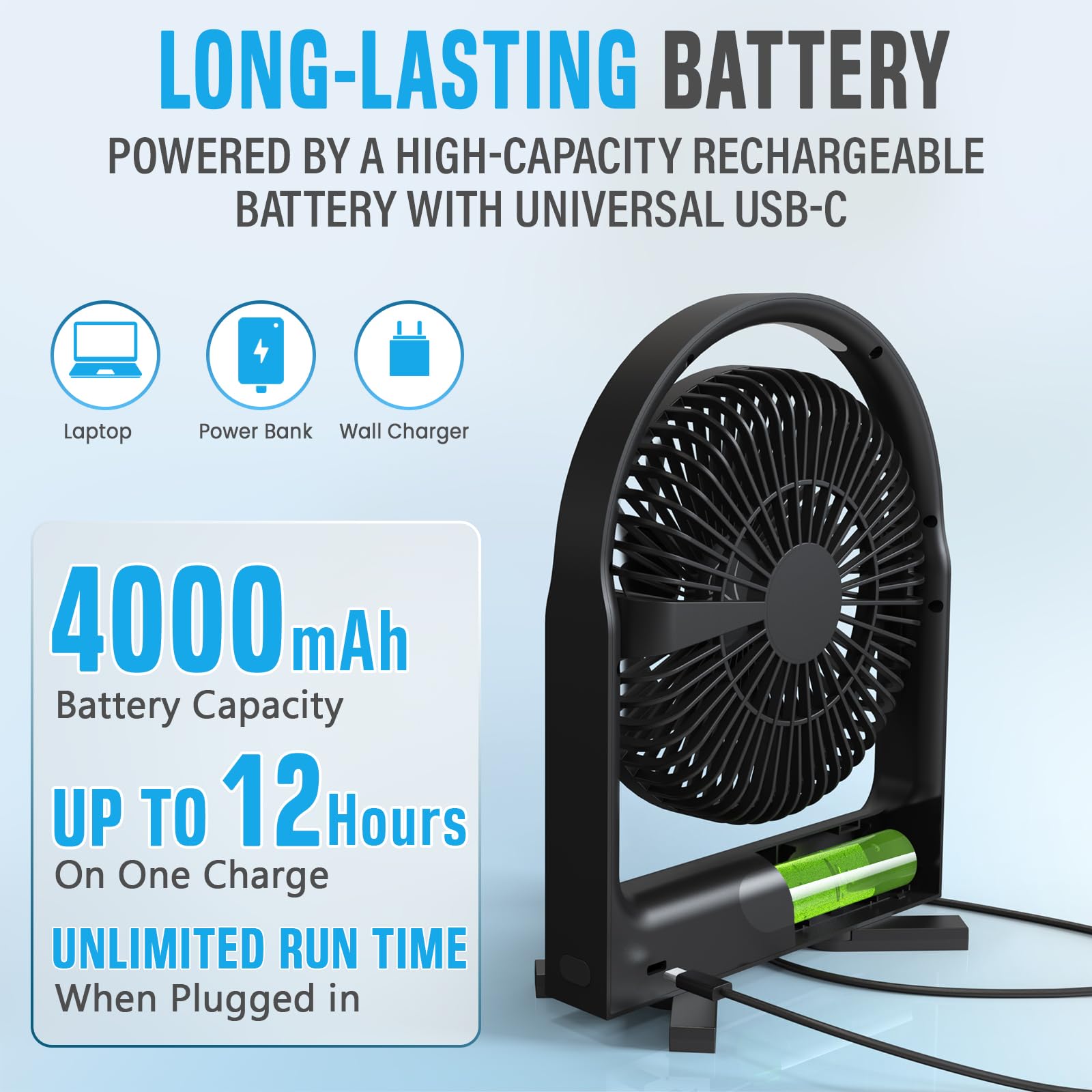 Magnetic Cruise Fan with Remote Control - Black