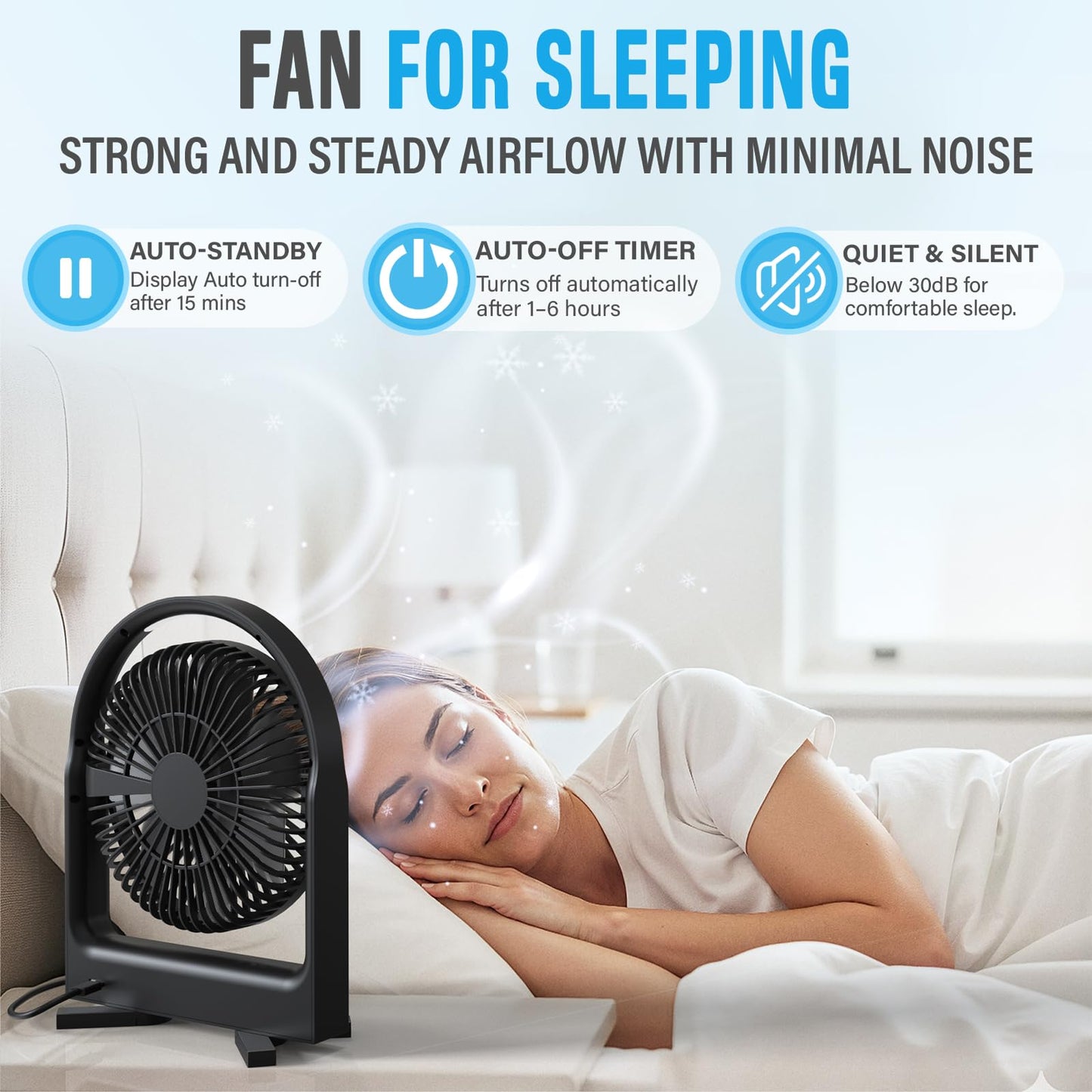 Magnetic Cruise Fan with Remote Control - Black