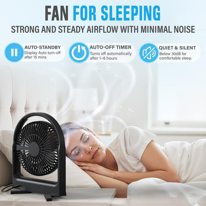 Magnetic Cruise Fan with Remote Control - Black