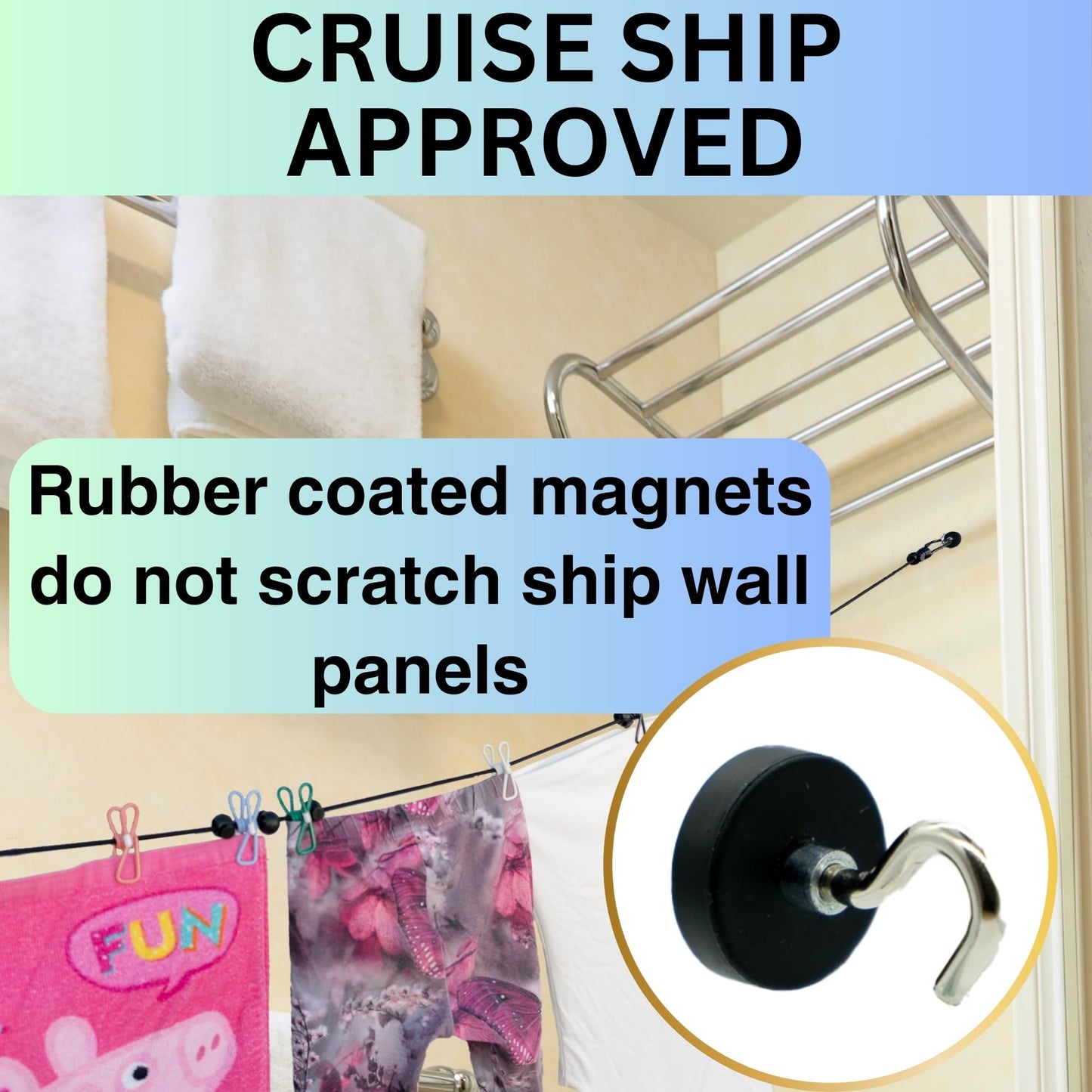 Magnetic Clothesline for Cruise Ship Cabin - Default Title