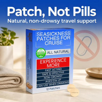 Sea Sickness Patches for Cruise - 1 Box (12 Patches)