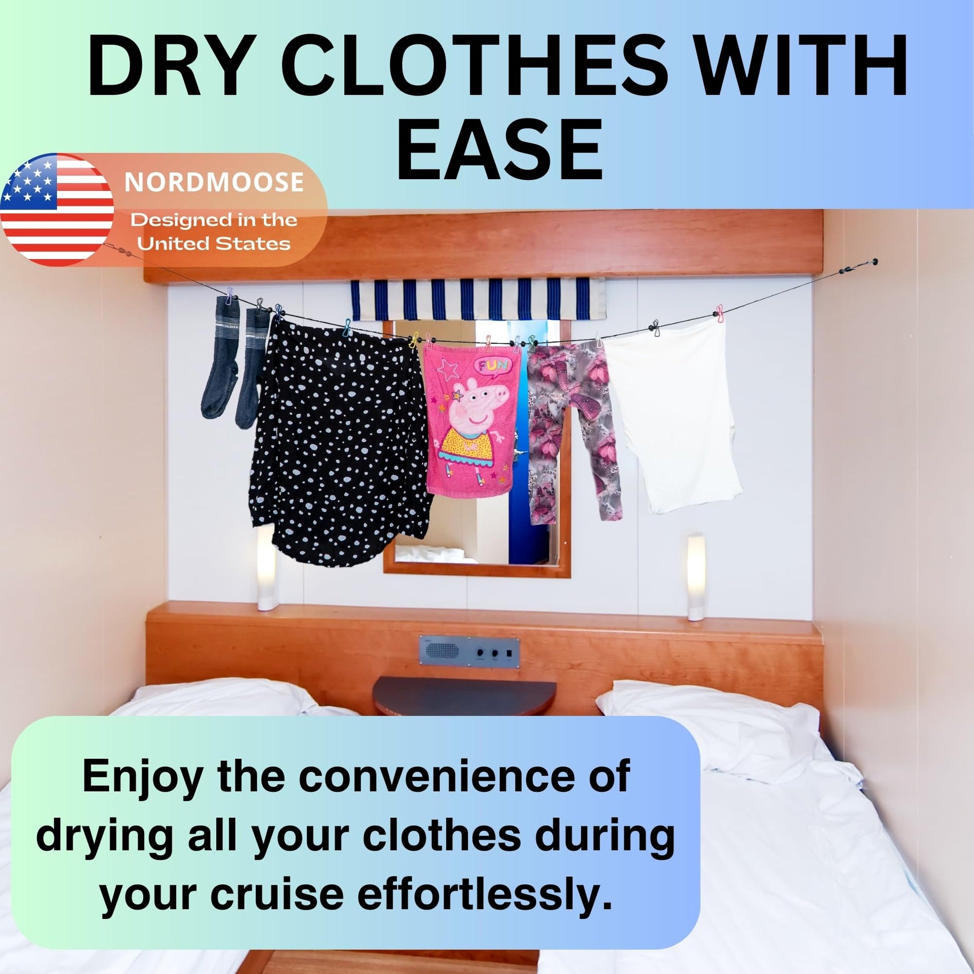 Magnetic Clothesline for Cruise Ship Cabin - Default Title