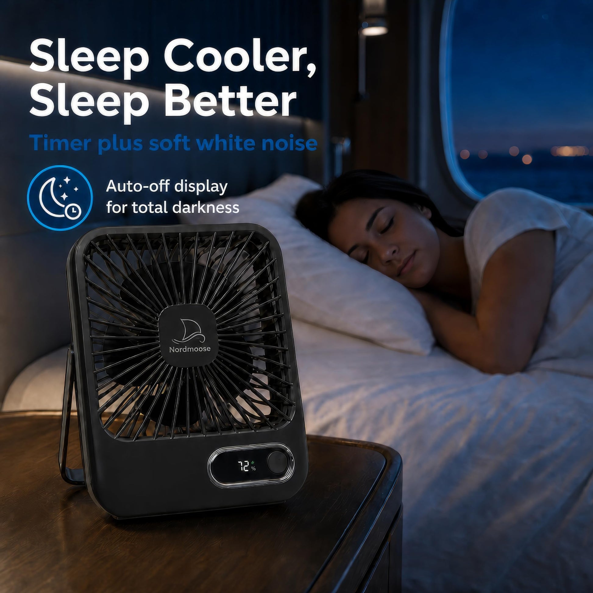 Cruise Ship Approved Fans - Black 2000mAh