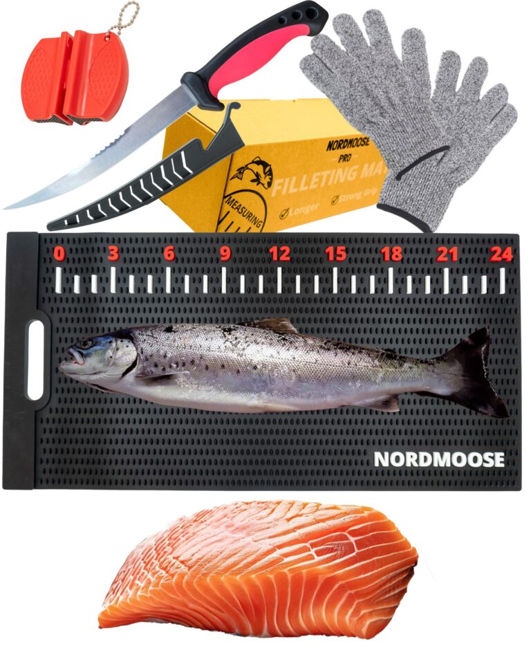 Fish Fillet Mat, Non-Slip Fish Cleaning Mat, Fish Measuring Board