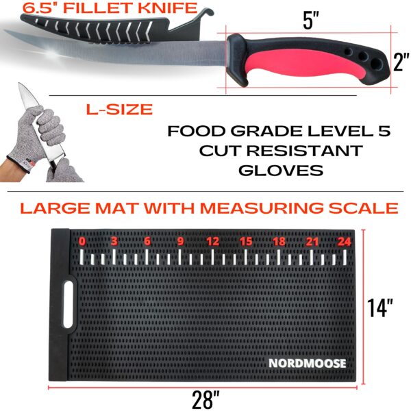 Nordmoose Fish fillet mat, fish cleaning mat, mat for fish filleting, fillet away fish mat, fillet away fish cleaning mat