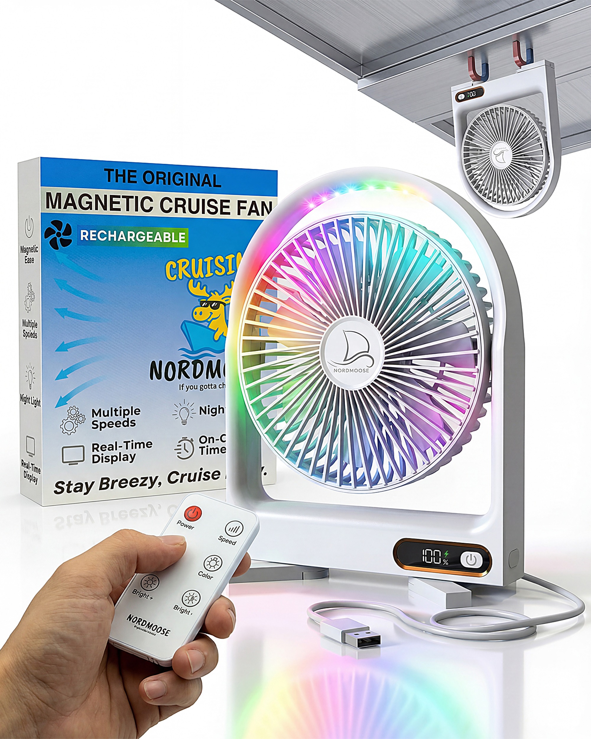 cruise fan, magnetic cruise fan, nordmoose cruise fan, fan for cruise, fan for cruise ship cabin approved, cruise fan carnival approved, cruise fan royal caribbean approved